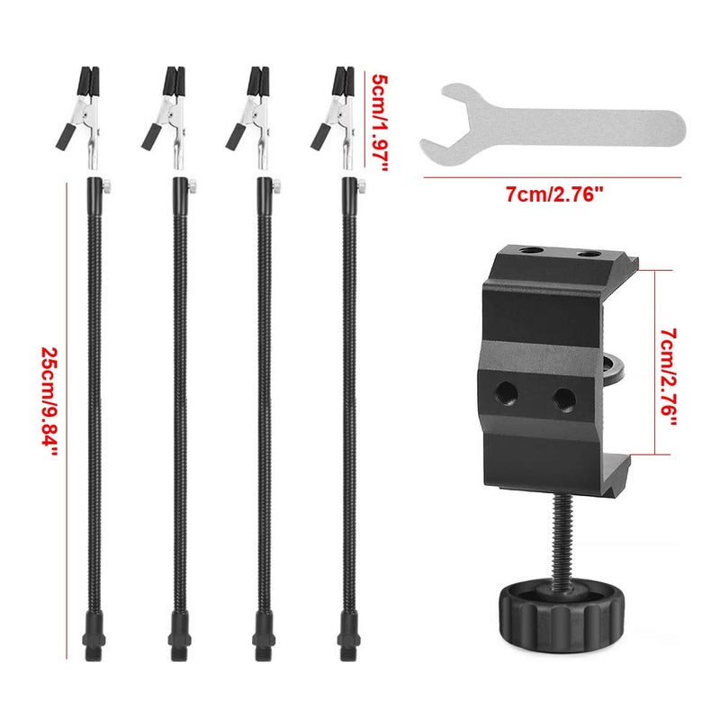 NOEVSBIG Helping Hands Soldering Third Hand Tools - 4 Arms with Adjustable Vise Table Desk Clamp Base for Electronics Repair Assembly Painting Jewelry DIY Arts Craft Hobby - Image 5